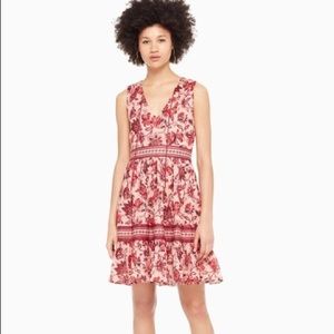 Kate Spade EUC Paisley Blossom Dress Size 8 Boho Bohemian Summer Dress NJMU9026